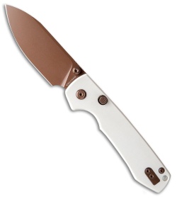 Vosteed Raccoon Top Liner Lock Knife White G-10 (2.75" Copper Dune)