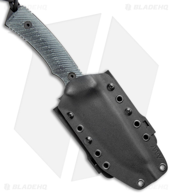 Acta Non Verba Knives M311 Spelter Fixed Blade Knife Black Micarta (4.75" DLC)