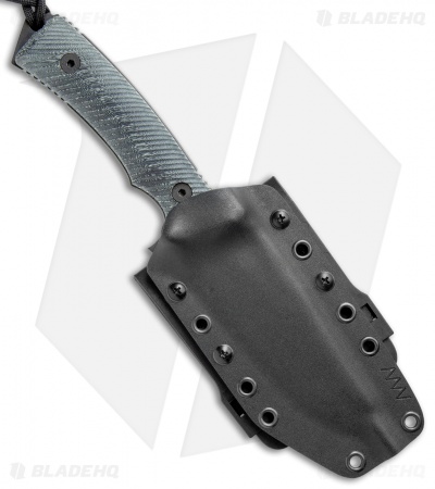 Acta Non Verba Knives M311 Spelter Fixed Blade Knife Black Micarta (4.75" DLC)