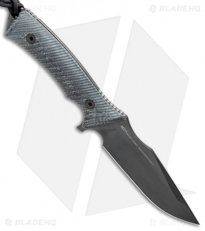 Acta Non Verba Knives M311 Spelter Fixed Blade Knife Black Micarta (4.75" DLC)
