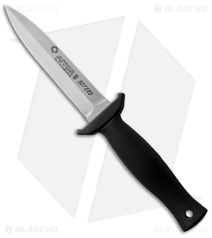 Aitor Botero Dagger Fixed Blade Knife Black (4.75" Satin)