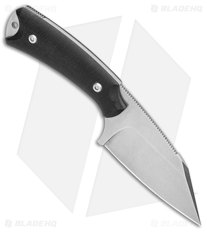Akeron La Sanction Fixed Blade Knife Black G10 (3" Stonewash)