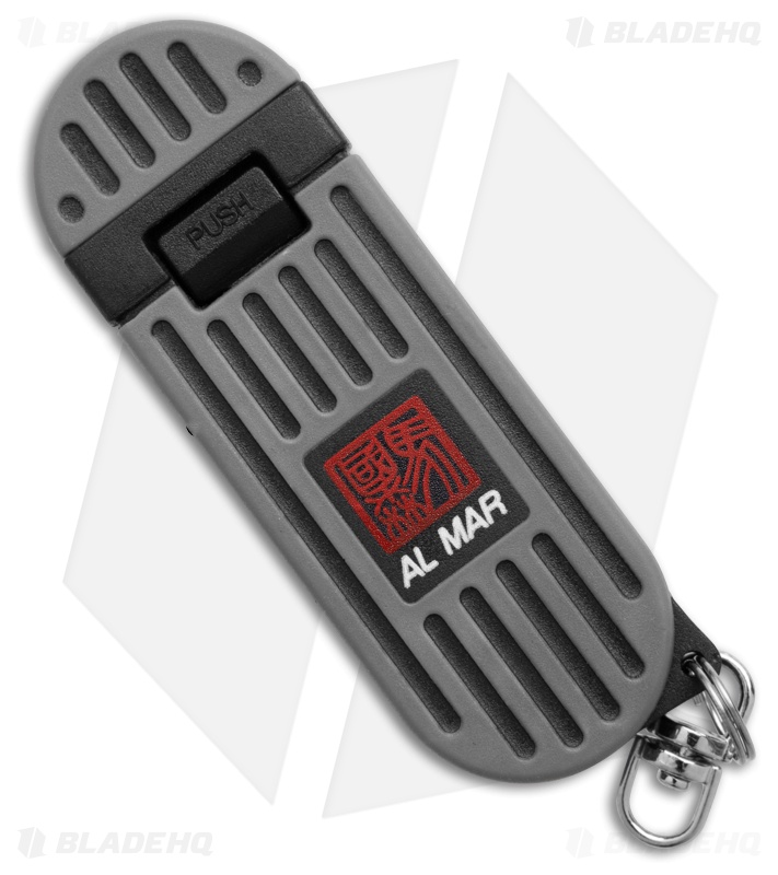 Al Mar Stinger Keychain Fixed Blade Knife Gray/Black (1.3" Satin) AMK1001GYBKBL