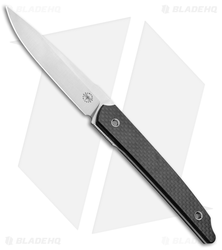 Amare Pocket Peak Fixed Blade Knife Carbon Fiber/G-10 (3.8" Satin)