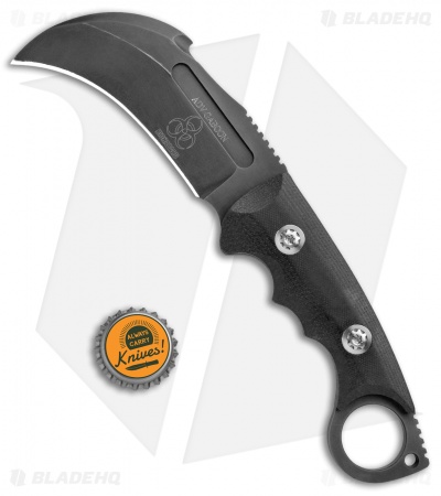 Andre De Villiers Gaboon Fixed Blade Knife Black (4" Black) AdV