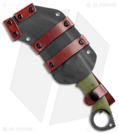 Andre De Villiers Gaboon Fixed Blade Knife OD Green (4" Black) AdV