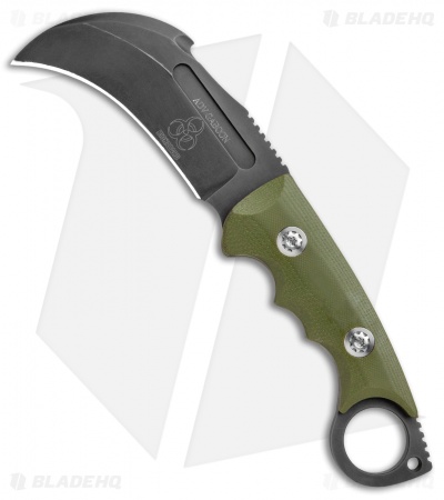 Andre De Villiers Gaboon Fixed Blade Knife OD Green (4" Black) AdV