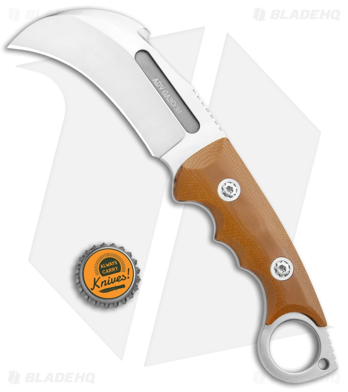 Andre De Villiers Gaboon Fixed Blade Knife Tan (4" Satin) AdV