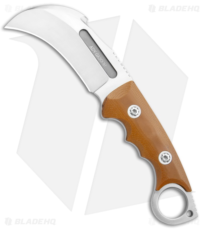 Andre De Villiers Gaboon Fixed Blade Knife Tan (4" Satin) AdV