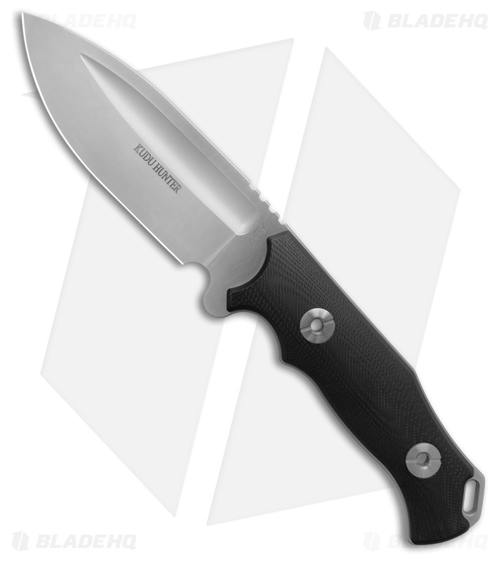 Andre De Villiers Kudu Hunter Fixed Blade Knife Black G-10 (4.5" Satin)