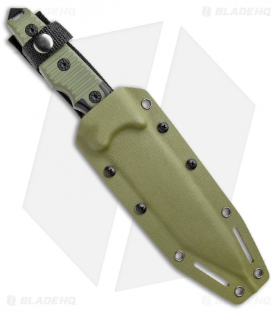 Andre De Villiers Recce-1 Fixed Blade Knife Green G-10 (6.5" Black) AdV 