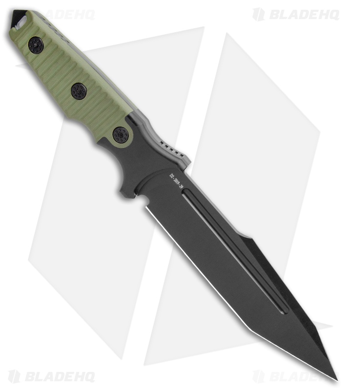 Andre De Villiers Recce-1 Fixed Blade Knife Green G-10 (6.5" Black) AdV 