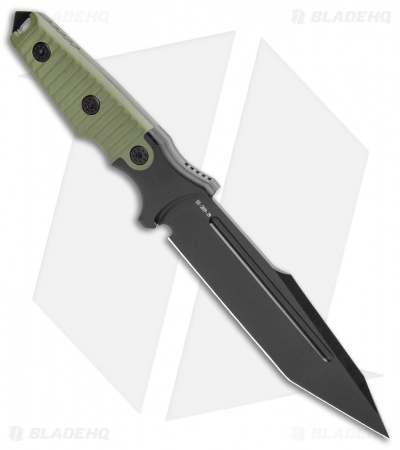 Andre De Villiers Recce-1 Fixed Blade Knife Green G-10 (6.5" Black) AdV 