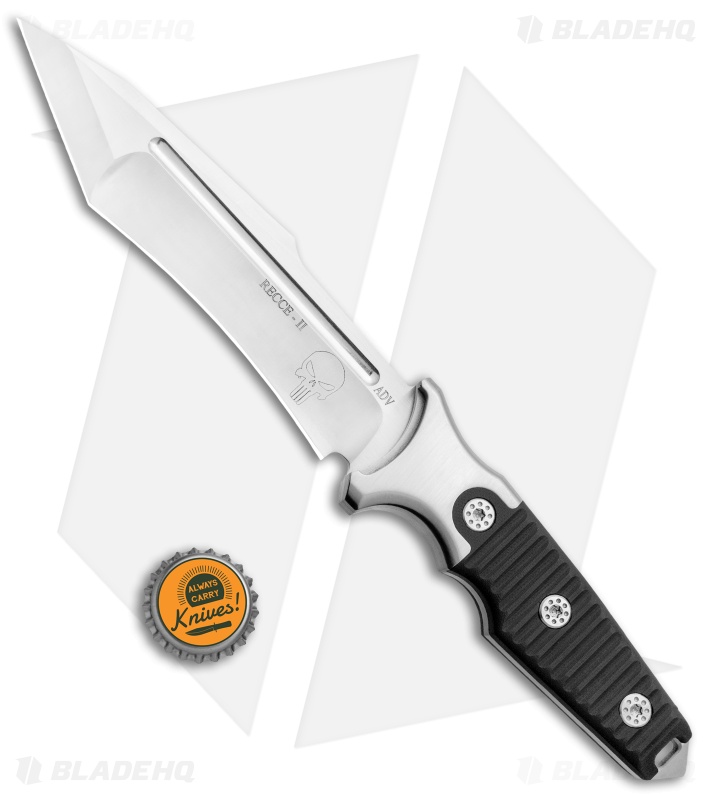Andre De Villiers Recce-2 Fixed Blade Knife Black G-10 (6.5" Satin) AdV 