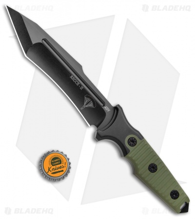 Andre De Villiers Recce-2 Fixed Blade Knife Green G-10 (6.5" Black) AdV 