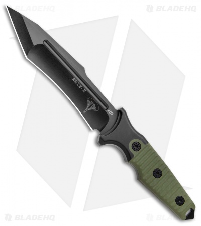 Andre De Villiers Recce-2 Fixed Blade Knife Green G-10 (6.5" Black) AdV 