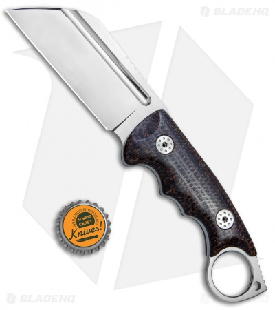 Andre De Villiers Ring Butcher Fixed Blade Knife Micarta (4" Satin S35VN) AdV