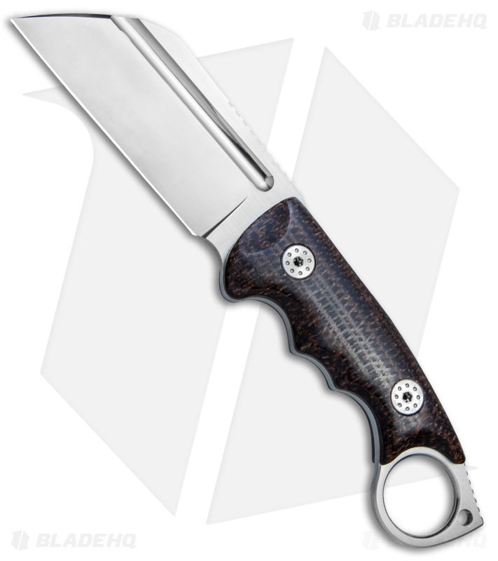 Andre De Villiers Ring Butcher Fixed Blade Knife Micarta (4" Satin S35VN) AdV