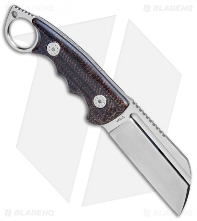 Andre De Villiers Ring Butcher Fixed Blade Knife Micarta (4" Satin S35VN) AdV
