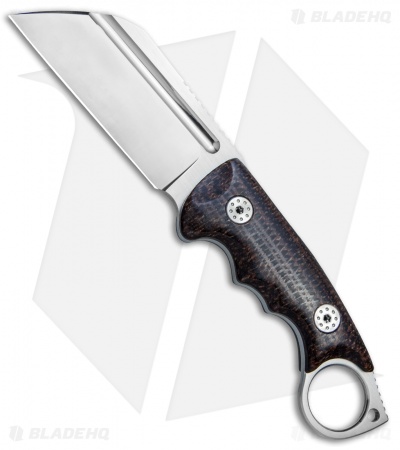 Andre De Villiers Ring Butcher Fixed Blade Knife Micarta (4" Satin S35VN) AdV