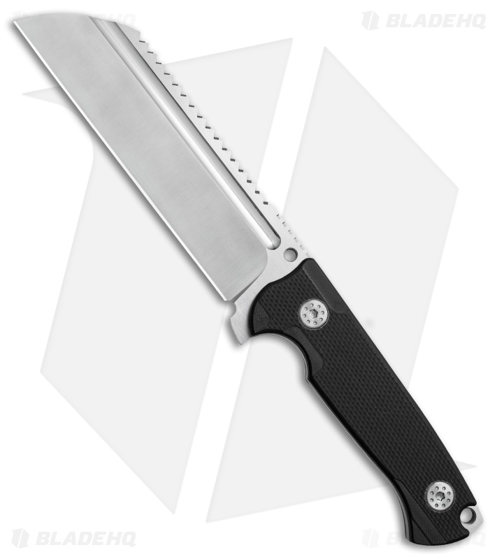 Andre De Villiers Saw Butcher Fixed Blade Knife Black G-10 (5.8" Satin) AdV