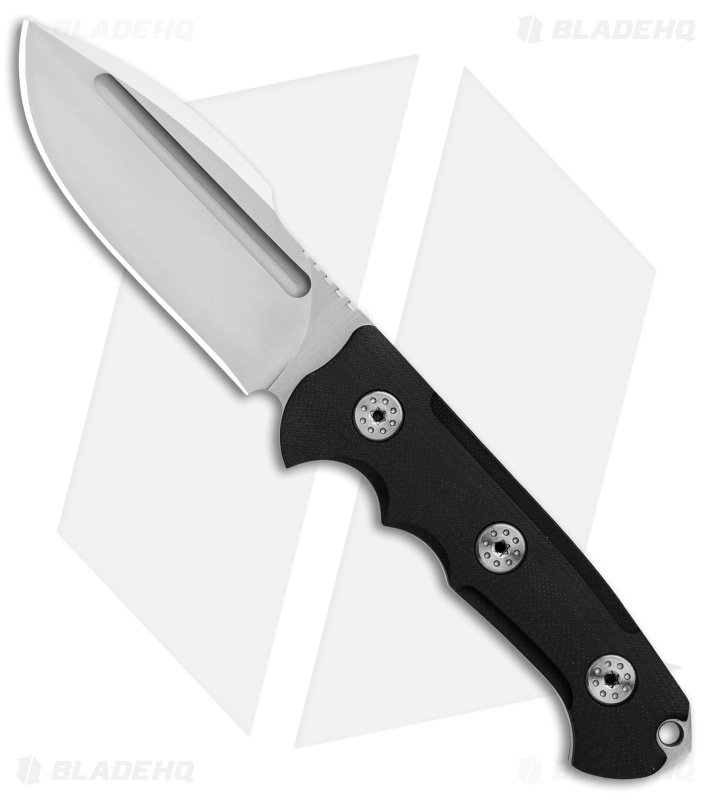 Andre De Villiers Harpoon Fixed Blade Knife Black G-10 (4.1" Satin) AdV