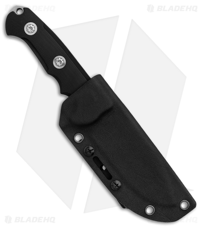 Andre De Villiers Harpoon Fixed Blade Black G-10 w/ Collars (4.1" Satin) AdV
