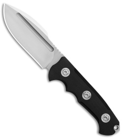 Andre De Villiers Harpoon Fixed Blade Black G-10 w/ Collars (4.1" Satin) AdV