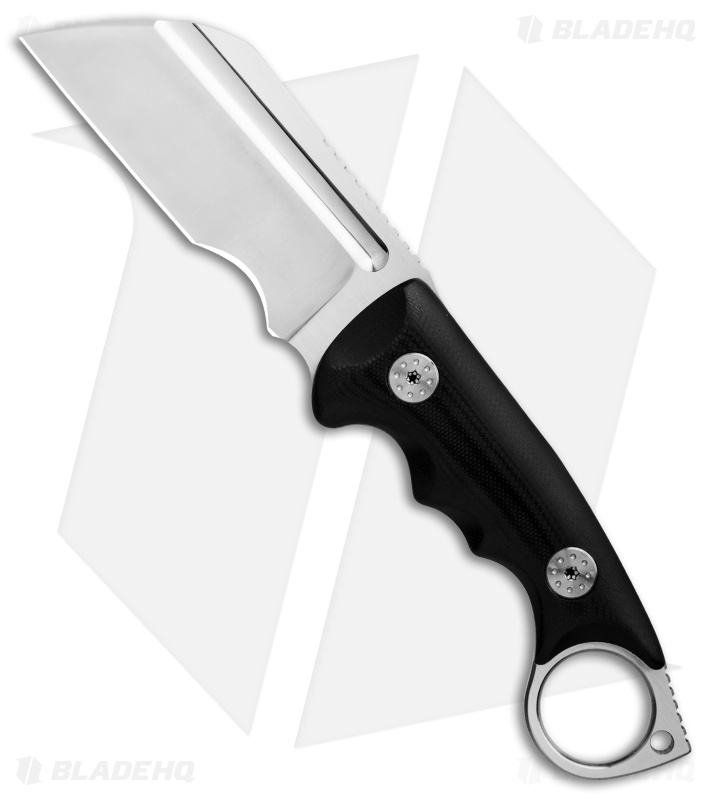 Andre De Villiers Ring Butcher Fixed Blade Black G-10 (4" Satin) AdV