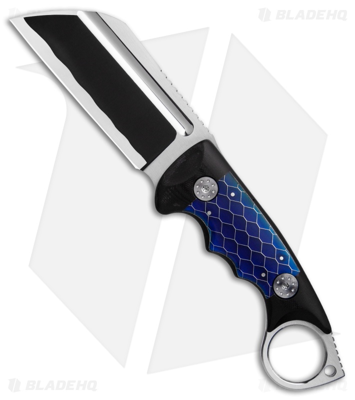 Andre De Villiers Ring Butcher Fixed Blade Blue C-Tek (4" Two-Tone) AdV