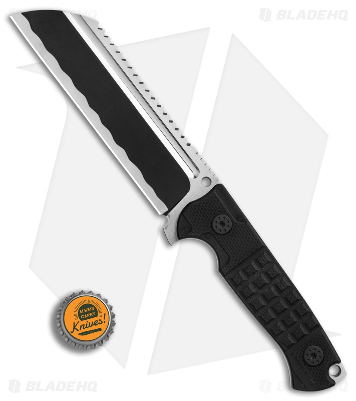 Andre De Villiers Saw Butcher Fixed Blade Knife Frag Black G-10 (5.8" Hamon) AdV