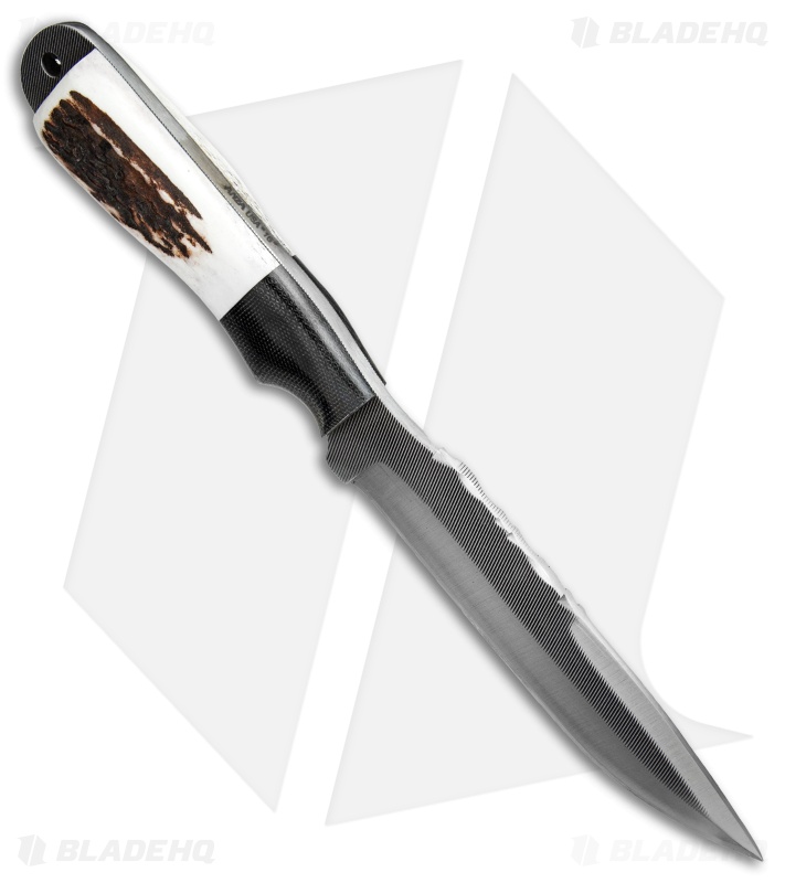 Anza Knives Dunefield DE Fixed Blade Knife Stag Horn (6.25" Satin)