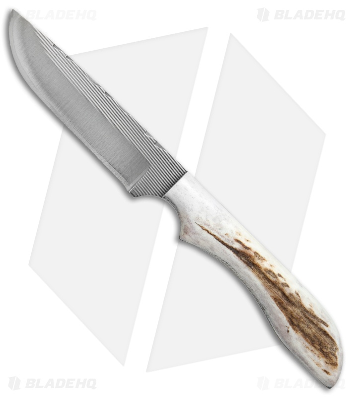 Anza Knives ASB-FE Fixed Blade Knife Stag Horn (4" Satin)