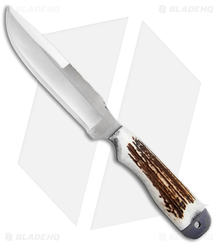 Anza Knives Dunfield Fixed Blade Knife Stag Horn (6.25" Plain)
