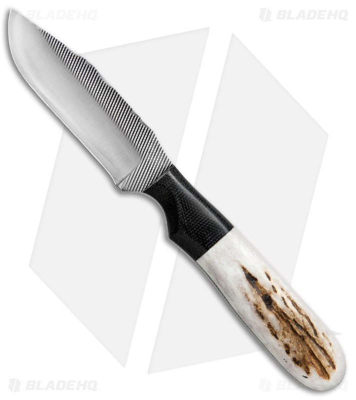 Anza Knives F4-E Fixed Blade Knife Stag Horn (3.3" Plain)