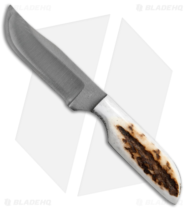 Anza Knives LBK-FE Fixed Blade Knife Stag Horn/Micarta (2.75" Satin)