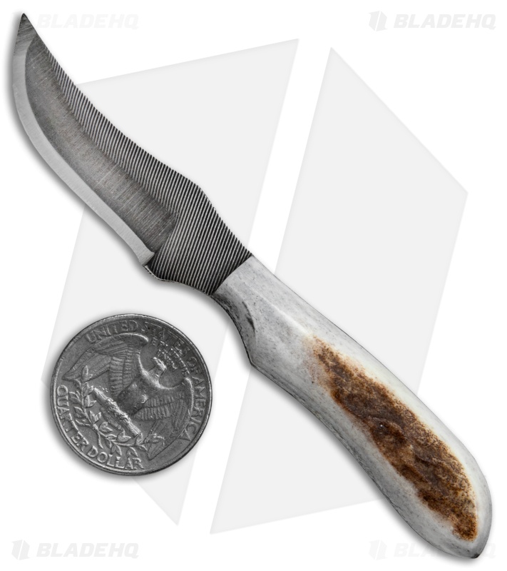 Anza Knives M-FE Fixed Blade Knife Stag Horn (2" Satin)