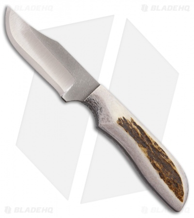 Anza JW-2FE Fixed Blade Knife Full Stag Horn (2.75" Satin)