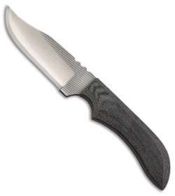 Anza Knives JWK-1 Fixed Blade Knife Black Micarta (3.75" Satin)