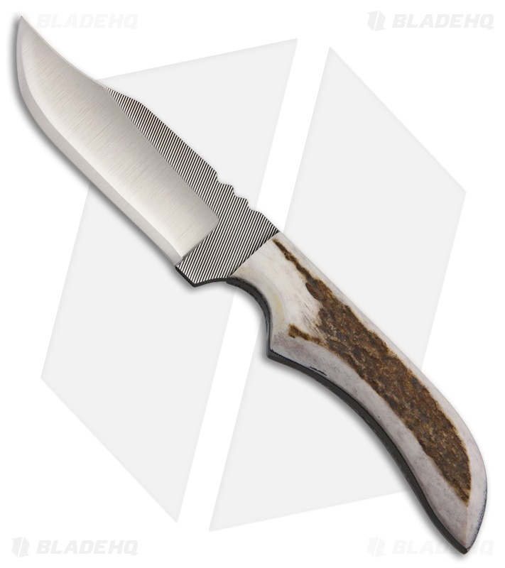Anza Knives JWK-1 Fixed Blade Knife Elk Bone (4.00" Satin)