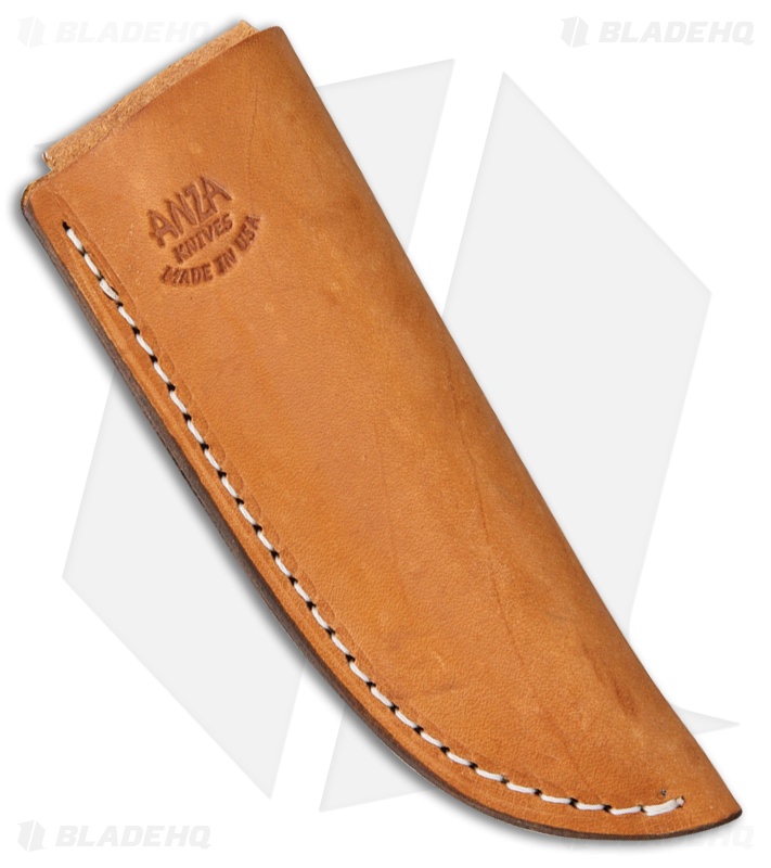Anza Knives JWK-3 AJB Fixed Blade Knife Amber Jigged Bone (3.75" Plain)