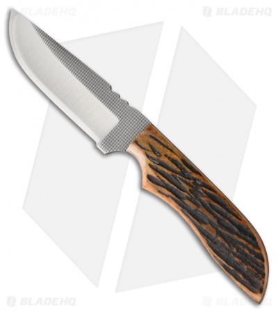 Anza Knives JWK-3 AJB Fixed Blade Knife Amber Jigged Bone (3.75