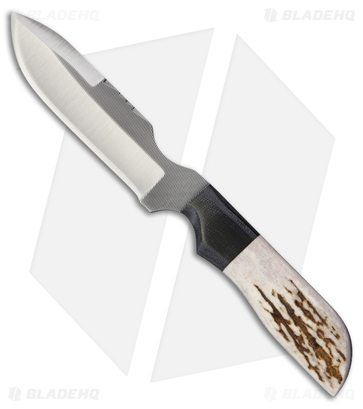Anza Knives MC-9E Fixed Blade Knife Stag Horn (4.75" Satin)