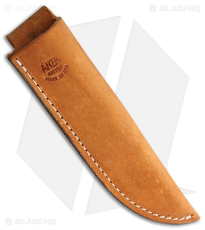 Anza Knives MC-9FE Fixed Blade Knife Full Stag (4.75" Satin)