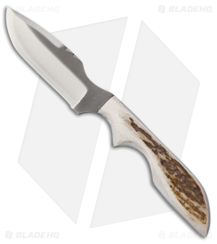 Anza Knives Mini SWAT FE Fixed Blade Knife Full Stag (3" Satin)
