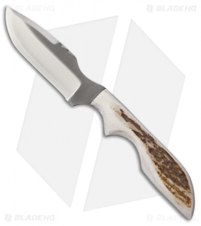 Anza Knives Mini SWAT FE Fixed Blade Knife Full Stag (3" Satin)