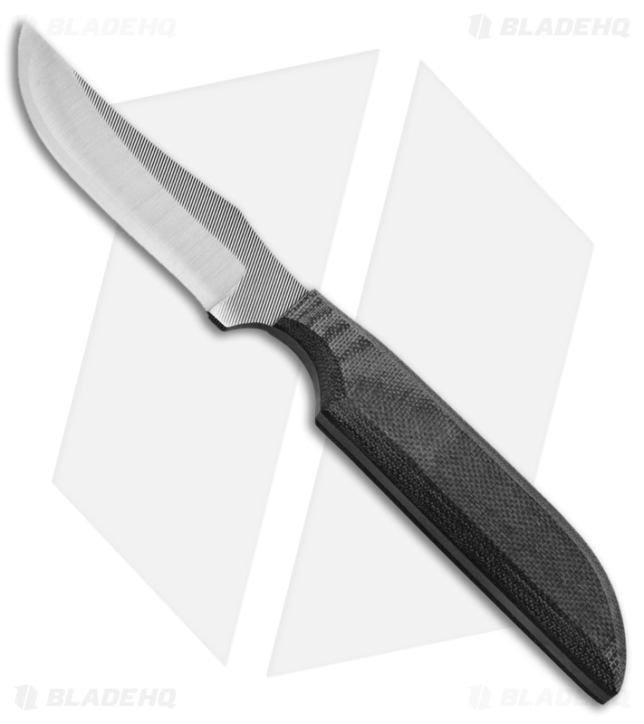 Anza Knives SP2-M Fixed Blade Knife Black Canvas Micarta (3.5