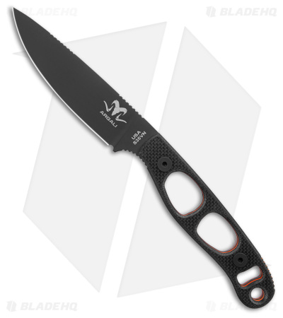 Argali Carbon Fixed Blade Knife Stealth Ed Black Carbon Fiber (3.7" Black)ARCKSB
