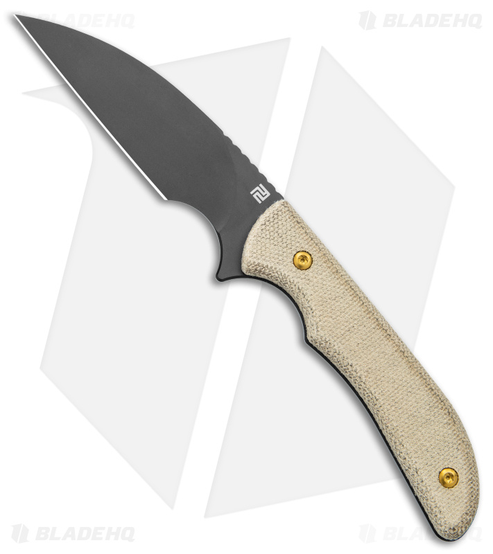 Artisan Cutlery Sea Snake Fixed Blade Knife Tan Micarta (3.1" Black) 1842B-BODG