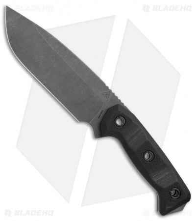 Atlas Dynamic Defense Harbinger Rex Fixed Blade Knife Black G-10 (6.4" Acid SW)
